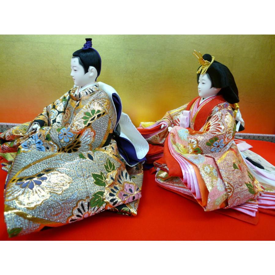 ひな人形親王単品☆中サイズ☆九番64(小道具・親王台付き)☆殿袖幅