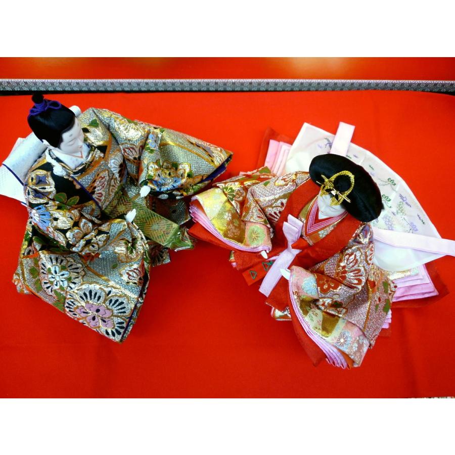 ひな人形親王単品☆中サイズ☆九番64(小道具・親王台付き)☆殿袖幅