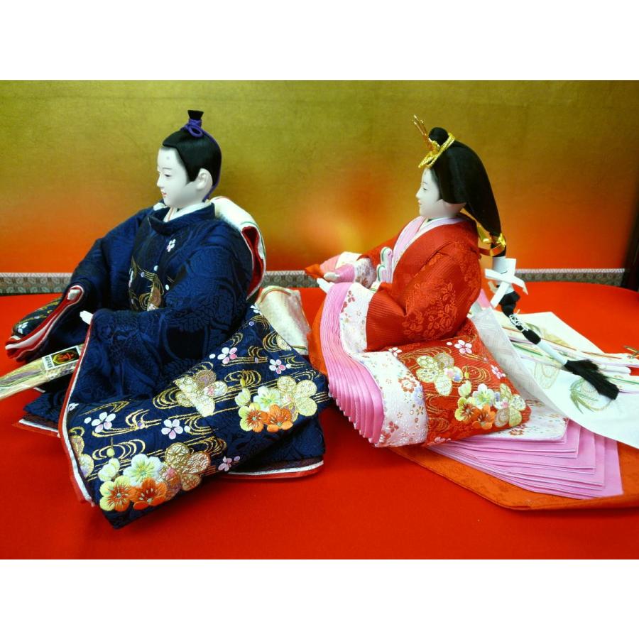 ひな人形親王単品☆中サイズ☆九番金彩刺繍829(小道具・親王台付き