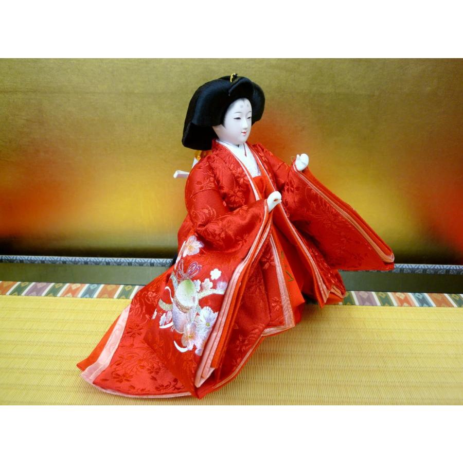ひな人形3人官女単品☆中〜中の小サイズ☆小三五金彩刺繍726