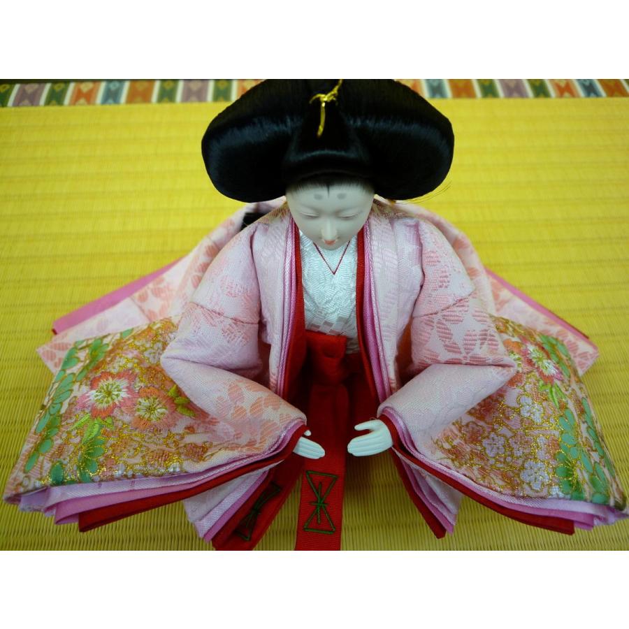 ひな人形3人官女単品☆中〜中の小サイズ☆小三五金彩刺繍812