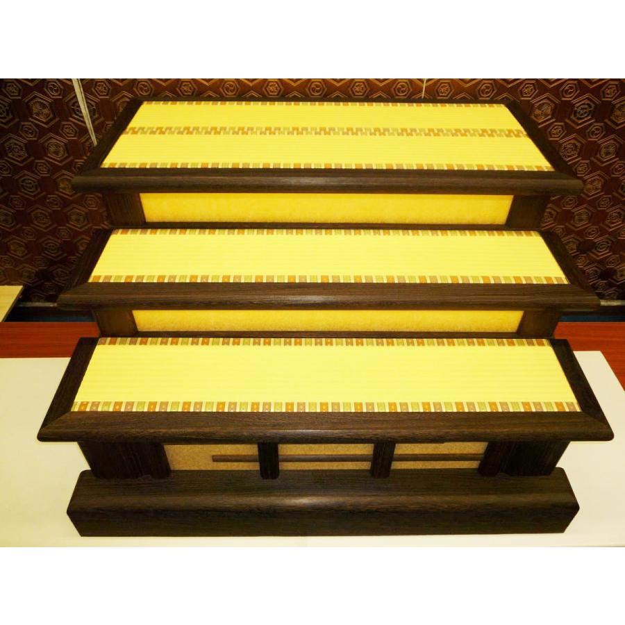 ひなまつり☆飾り台単品☆35号3段 組み立て式 焼桐 畳付飾台(横幅