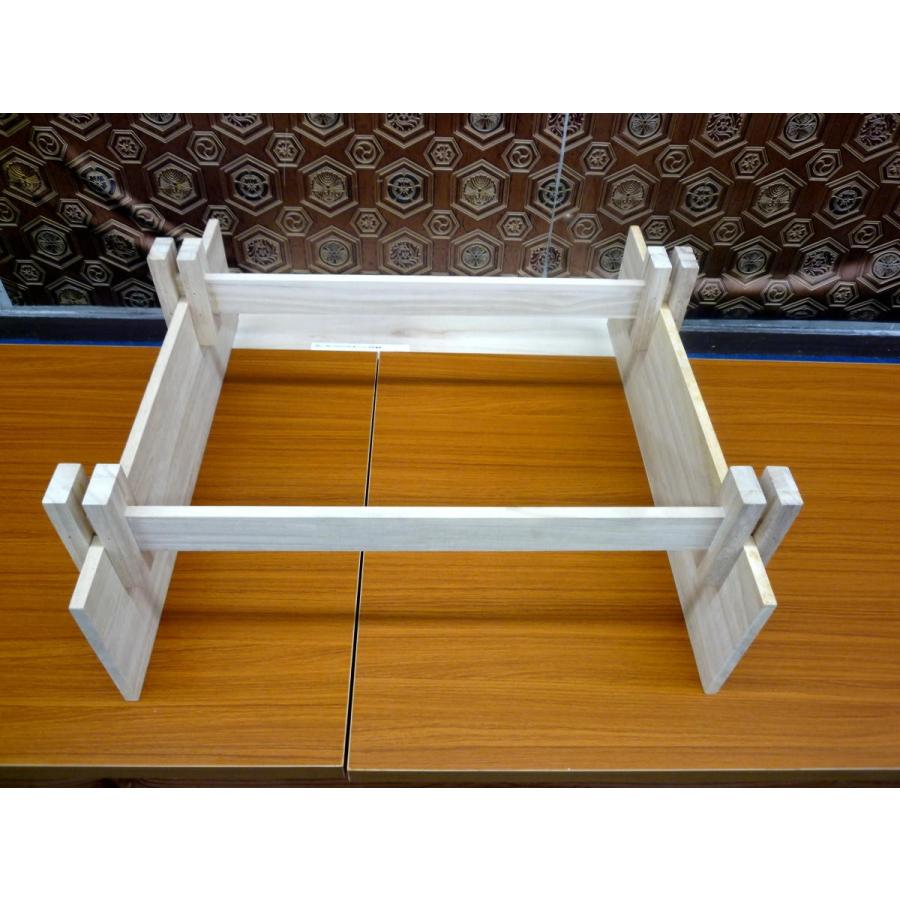 ひなまつり☆飾りつけ台単品☆２５号３段 精神的な統合式 桐材木 飾台(横幅７５ｘ奥ふかさ６０ｘ高さ３３糎)☆超パウダーコンパクト納めるが能力のある（毛氈は別売）