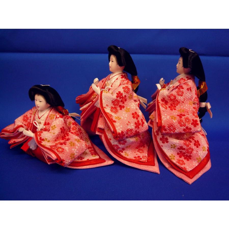 ひな人形3人官女単品☆豆サイズ☆q3c009 柳 2872(小道具付き