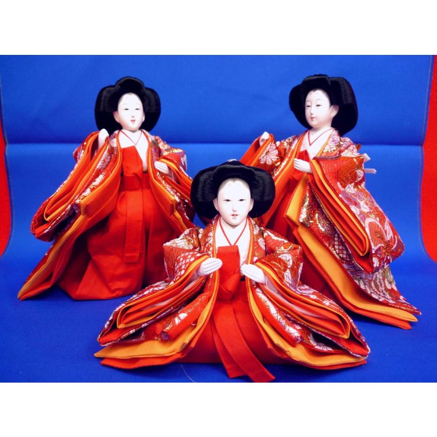 ひな人形3人官女単品☆小〜中の小サイズ☆q3c201 213 物語271