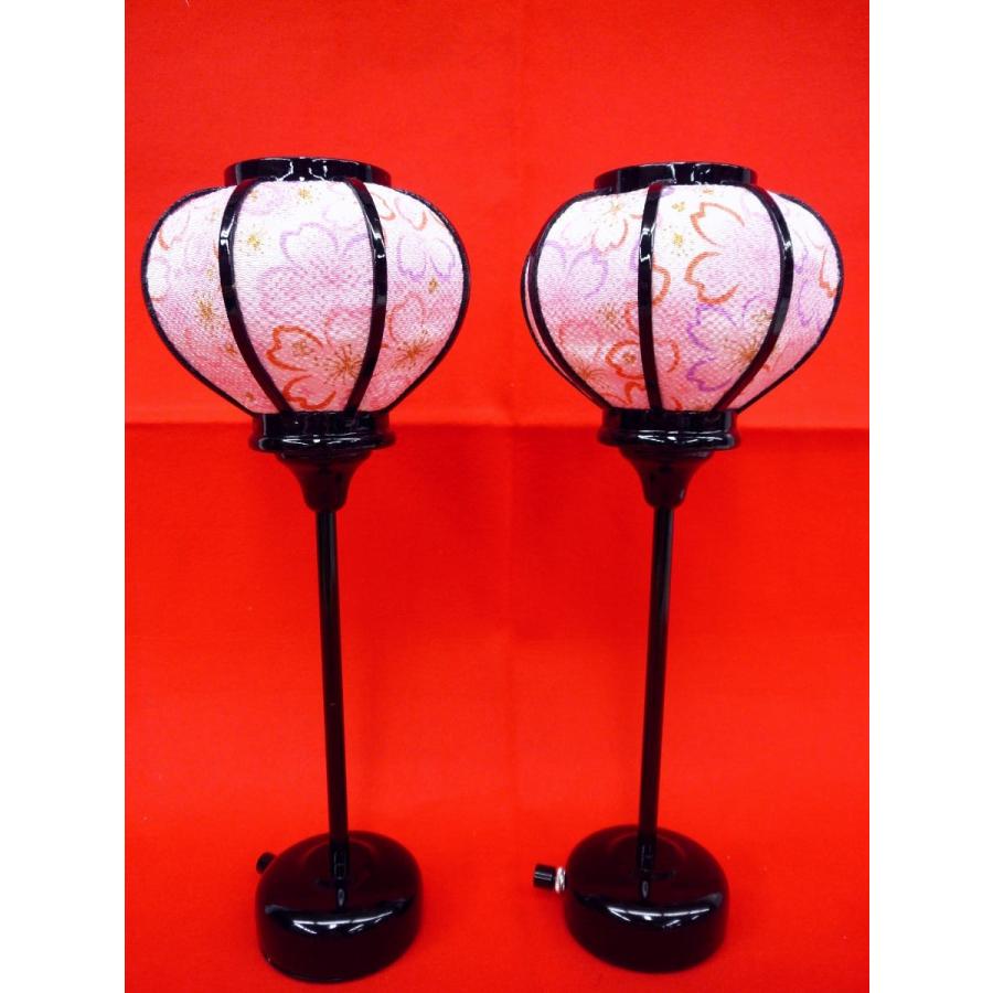 雛まつり☆ぼんぼり単品☆木製ちりめん雪洞コードレス色彩桜11号(高