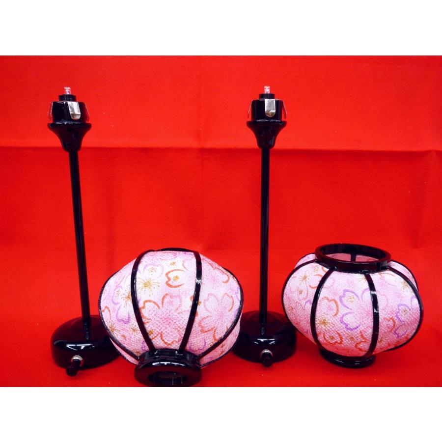 雛まつり☆ぼんぼり単品☆木製ちりめん雪洞コードレス色彩桜12号(高
