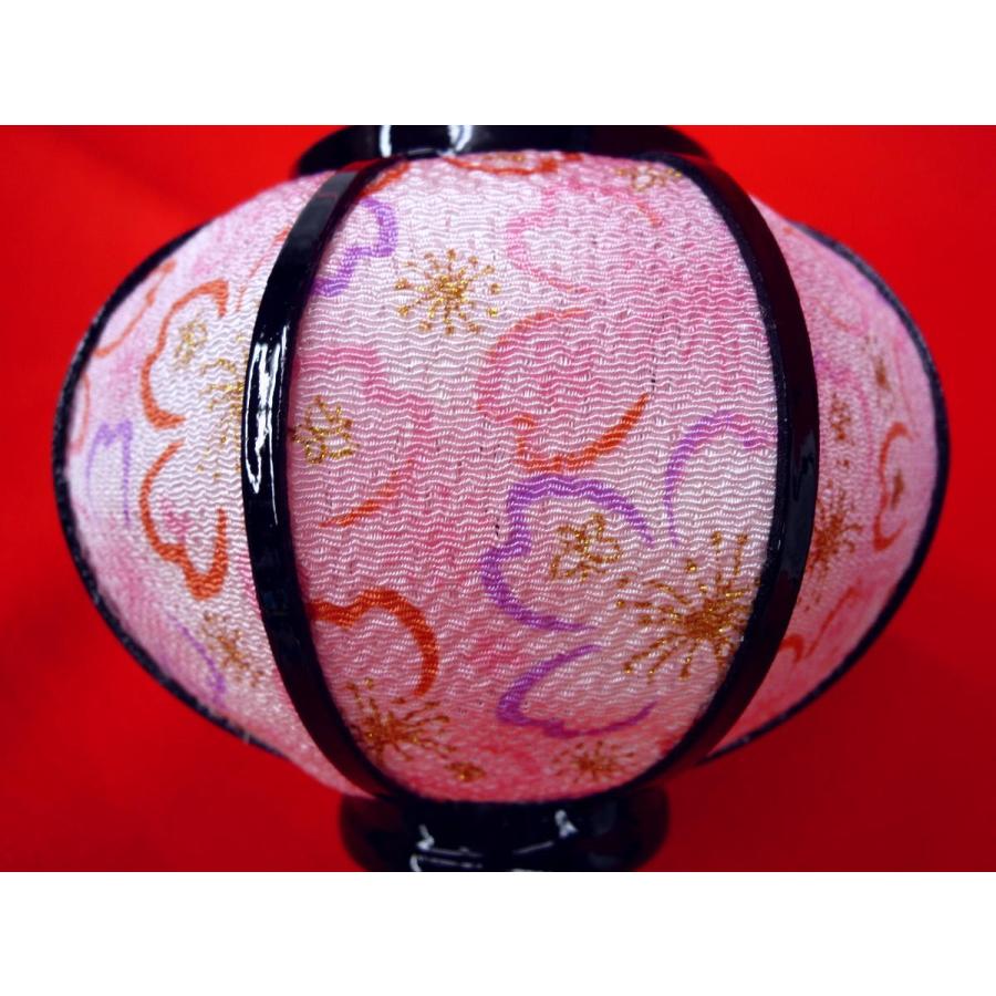 雛まつり☆ぼんぼり単品☆木製ちりめん雪洞コードレス色彩桜12号(高
