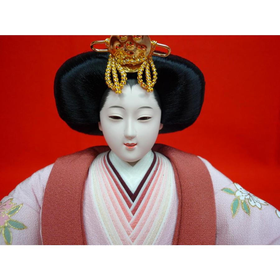 名匠の逸品 親王単品☆中サイズ☆尊正作☆QA592-5471九番さくら(小道具・親王台付き)☆お殿様の袖幅３０cm高さ２１cm☆ひな人形の画像