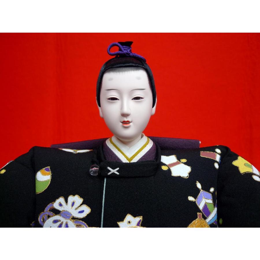 名匠の逸品 親王単品☆大サイズ☆尊正作☆QA796-7521 八番 宝づくし (小道具・親王台付き)☆お殿様の袖幅３３cm高さ２４cm☆ひな人形_1