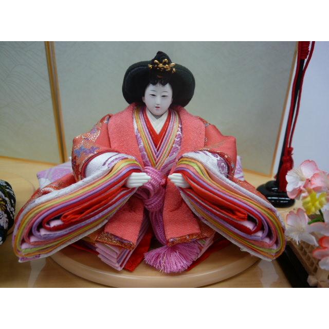 ひな人形☆限定特価＆送料無料☆親王飾り☆横幅５0x奥行３０x高さ４８cm☆楓セット☆高級感のある檜風収納台　シンプルな２人飾_2