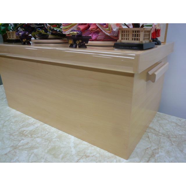 ひな人形☆限定特価＆送料無料☆親王飾り☆横幅５0x奥行３０x高さ４８cm☆楓セット☆高級感のある檜風収納台　シンプルな２人飾_5