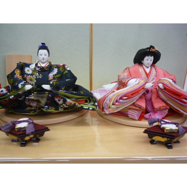 ひな人形☆限定特価＆送料無料☆親王飾り☆横幅５0x奥行３０x高さ４８cm☆楓セット☆高級感のある檜風収納台　シンプルな２人飾_8