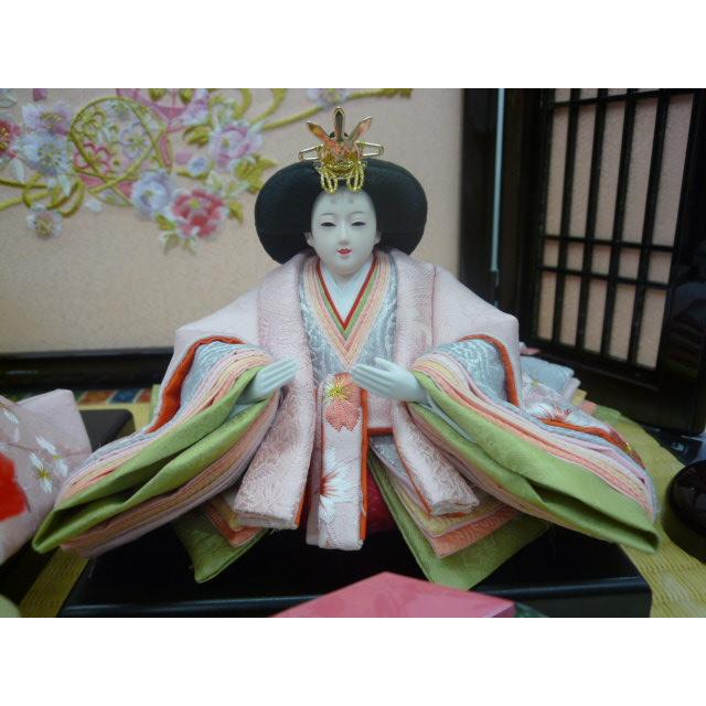 ひな人形☆限定特価＆送料無料☆三段五人飾り☆横幅55x奥行60x高さ