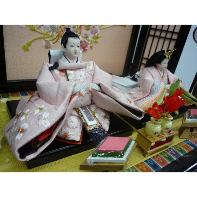 ひな人形☆限定特価＆送料無料☆三段五人飾り☆横幅55x奥行60x高さ