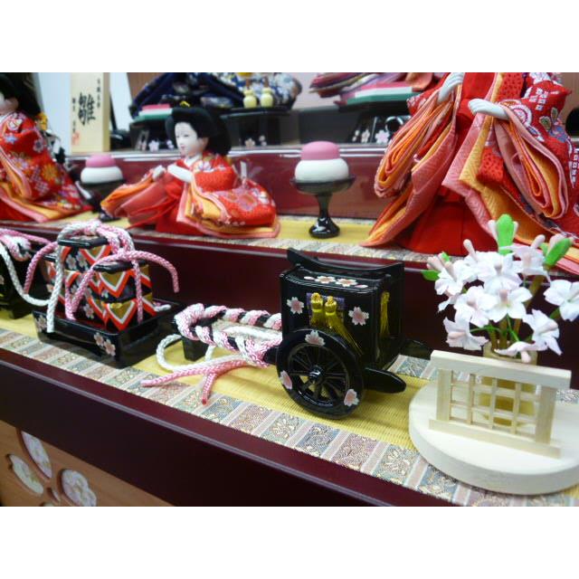 ひな人形☆限定特価＆送料無料☆三段五人飾り☆横幅60x奥行50x高さ