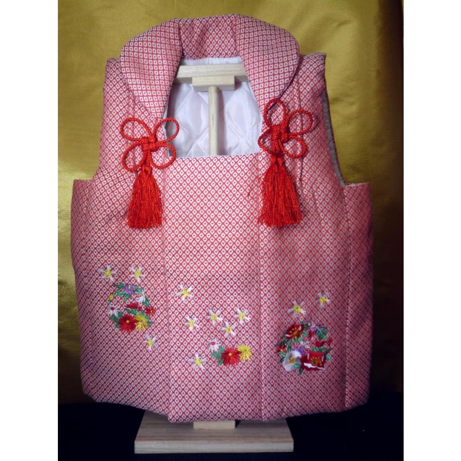 雛まつり用品☆ひなまつり用被布着(ひふぎ)シシュー入り鹿の子風 白木