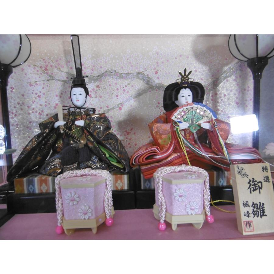 親王飾り用道具セットA 間口55cm ケース入親王飾り331☆幅53x奥行25x高さ36cm☆本頭・金襴衣裳