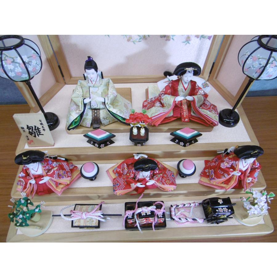 ひな人形☆限定超特価＆送料無料☆低床型三段五人飾り☆横幅60x奥行