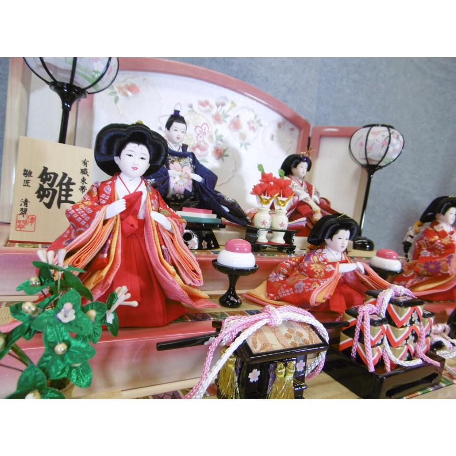 ひな人形☆限定超特価＆送料無料☆低床型三段五人飾り☆横幅60x奥行