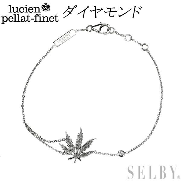 ルシアンペラフィネ K18WG ダイヤモンド ブレスレット リーフモチーフ  
