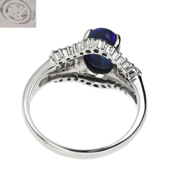 三越 Pt900 ブラックオパール ダイヤモンド リング 1.47ct D0 三越 Pt900 ブラックオパール ダイヤモンド リング 1.47ct D0