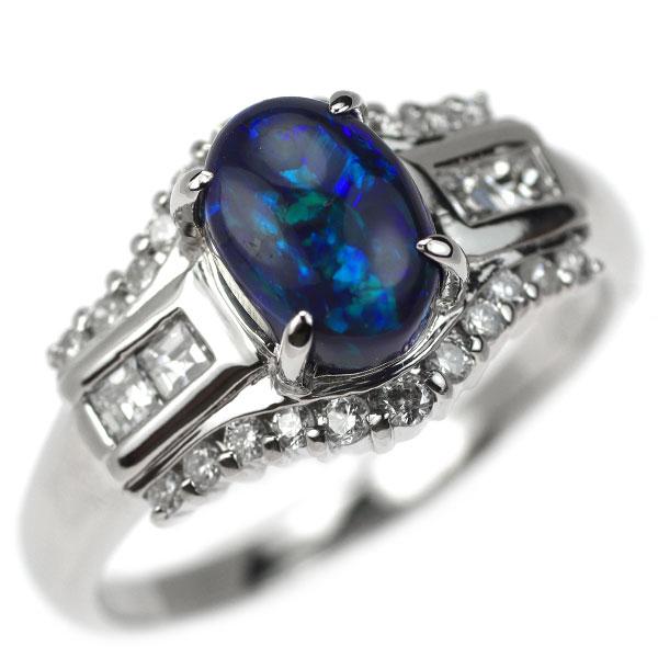 三越 Pt900 ブラックオパール ダイヤモンド リング 1.47ct D0 三越 Pt900 ブラックオパール ダイヤモンド リング 1.47ct D0