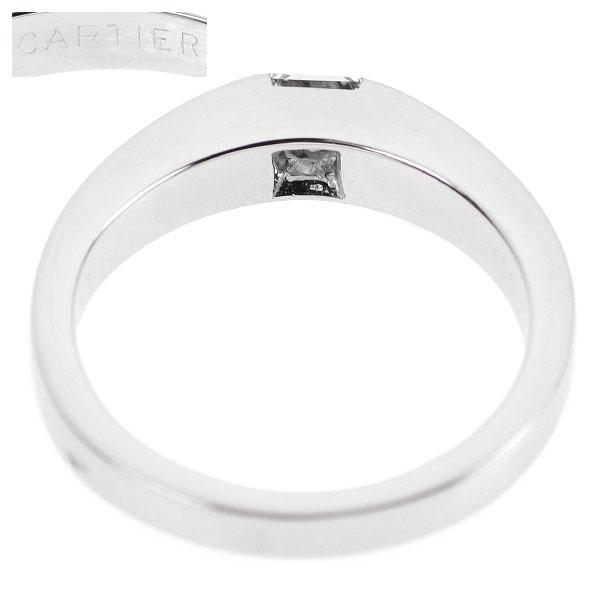 Cartier カルティエ K18WG プリンセスカット ダイヤモンド リング 0.25 