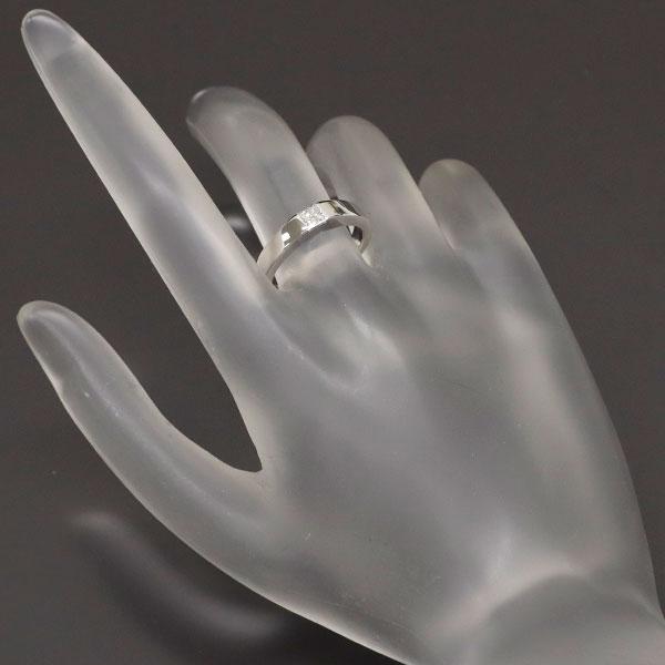 Cartier カルティエ K18WG プリンセスカット ダイヤモンド リング 0.25 