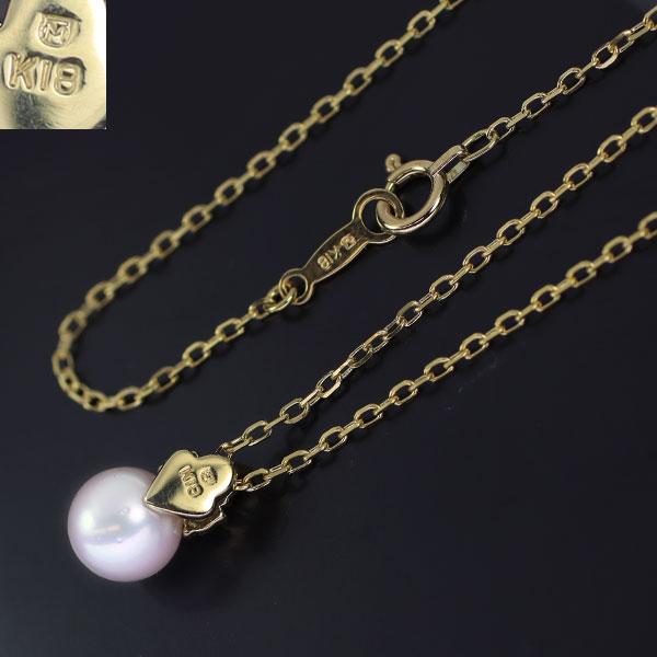 MIKIMOTO ミキモト K18YG アコヤ真珠 ダイヤモンド ペンダント MIKIMOTO ミキモト K18YG アコヤ真珠 ダイヤモンド ペンダント
