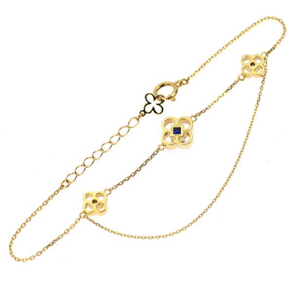 K18YG サファイア ダイヤモンド ブレスレット 0.17ct D0.10ct K18YG サファイア ダイヤモンド ブレスレット 0.17ct D0.10ct
