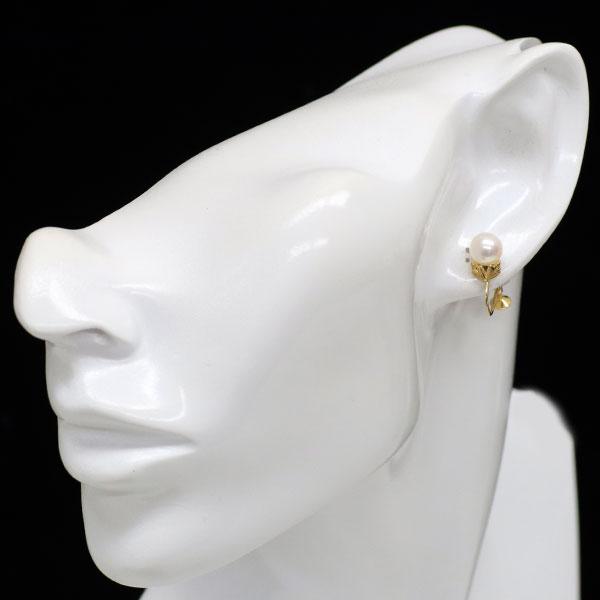 MIKIMOTO ミキモト K18YG アコヤ 真珠/パール イヤリング 径約 MIKIMOTO ミキモト K18YG アコヤ 真珠/パール イヤリング 径約