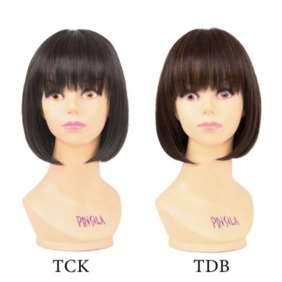 帽子ウィッグ プリシラ フィット  ボブ 髪付き帽子 BO-10 耐熱 PRISILA 簡単 自然 ウイッグ かつらの画像