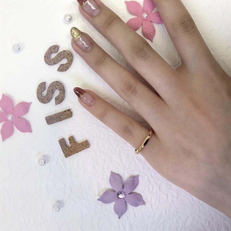 750刻印 リング 約5.2g ダイヤ付き DAIYA（ゴルフ用品、日用品） ピンキーリング 1号 2号 3号 4号 5