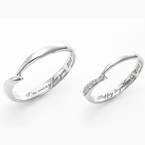 ペアリング カップル 2個セット 刻印 結婚指輪 大きいサイズ 指輪 40代 50代 シルバー925 セミオーダーメイド 027R-KS* (S21)の画像