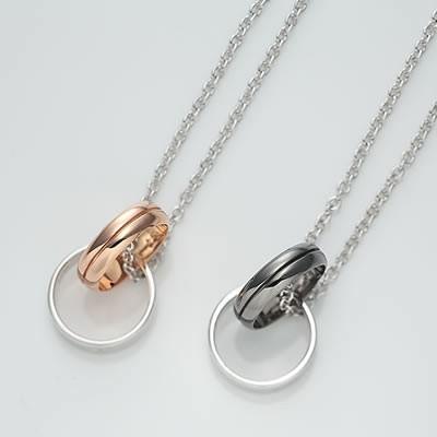 ペアネックレス 刻印 安い 学生 刻印 30代 40代 50代 大人 カップル ペア 人気 close to me SN13-081-082の画像