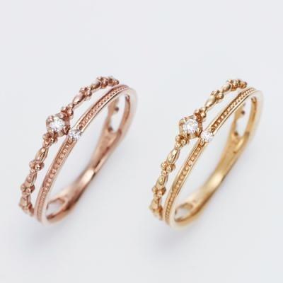 ピンキーリング ピンクゴールド 楽天市場】地金 ゴールド ピンキーリング リング 指輪 Happy