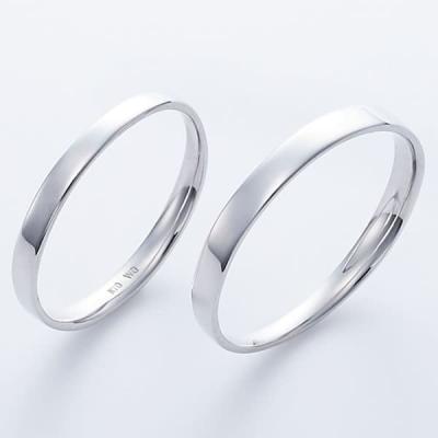 結婚指輪 プラチナ ペアリング シルバー PT950 安い 指輪 ヒロインマリッジ Ladies Firstシリーズ 11-22-4180-SVPT (L28)の画像
