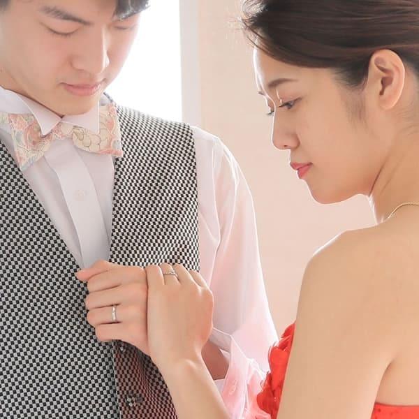 結婚指輪 婚約指輪 ホワイトゴールド シルバー K10 安い 指輪 ヒロインマリッジ プロミスシリーズ 11-4109SV_26-0159K10WG (L35)の画像