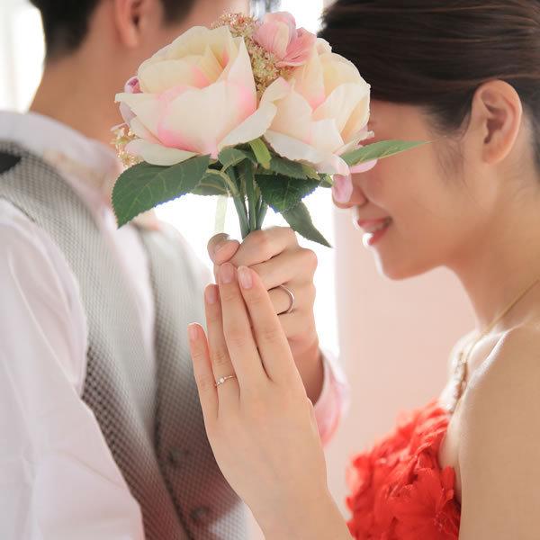 結婚指輪 婚約指輪 プラチナ シルバー Pt950 安い 指輪 ヒロインマリッジ プロミスシリーズ 11-4140SV_ 20-0855PT (L35)の画像
