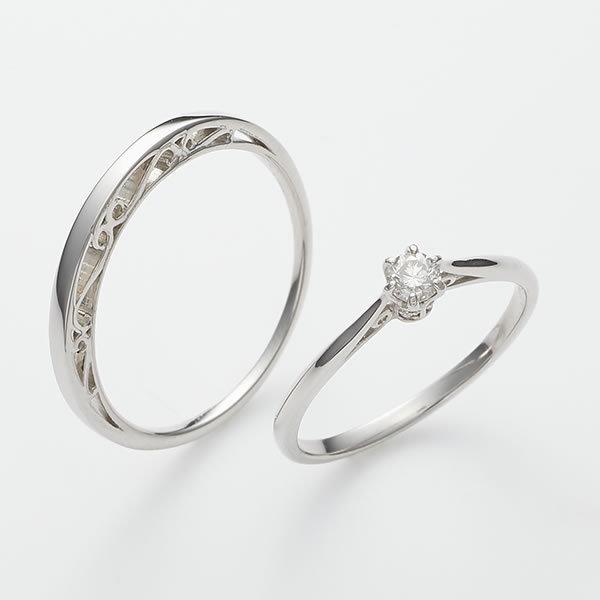 結婚指輪 婚約指輪 ホワイトゴールド シルバー K10 安い 指輪 ヒロイン