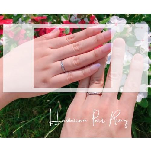 ピンキーリング 5号 ハワイアンジュエリー 指輪 40代 50代 K10 Angeアンジェ -Hawaiian- 28-1767-K10WG (L28)の画像