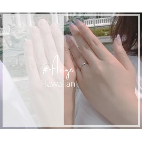 ピンキーリング 5号 ハワイアンジュエリー 指輪 40代 50代 K10 Angeアンジェ -Hawaiian- 28-1767-K10WG (L28)の画像