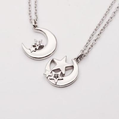 メンズペアネックレス Fiss-homme- 67-1833-1834 男性ペア ダイヤモンド ブラックダイヤ 指輪 お揃い 無料刻印 プレゼント 記念日 誕生日 ペア カップル (L28)の画像