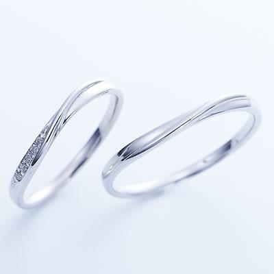 結婚指輪 プラチナ マリッジリング ペアリング 安い 指輪 ペア 40代  50代 Xライン 無料刻印 Ange 11-22-4244-pt (L28)の画像