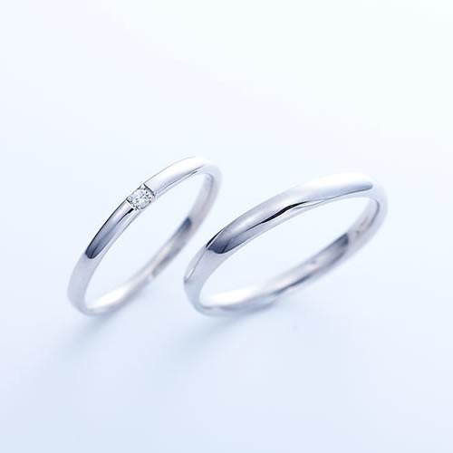 結婚指輪 プラチナ マリッジリング ペアリング 安い 指輪 ペア 40代  50代 ストレートライン 無料刻印 Ange 11-22-4242-pt (L28)の画像