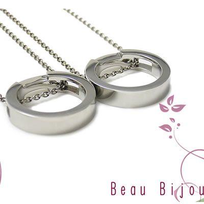 【スーパーセール】 ペアネックレス ステンレス カップル アレルギー対応 人気 ブランド Beau Bijou (BB-MS-008P), タイヤショップ パール 4e8081fa