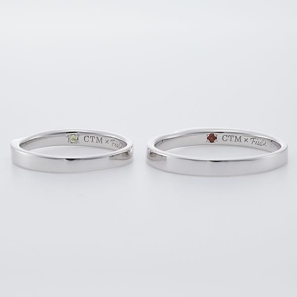 結婚指輪 マリッジリング ペアリング ペア 安い 40代 刻印 ケース ホワイトゴールド ブランド close to me cfr01-k10wh | Fiss | 02