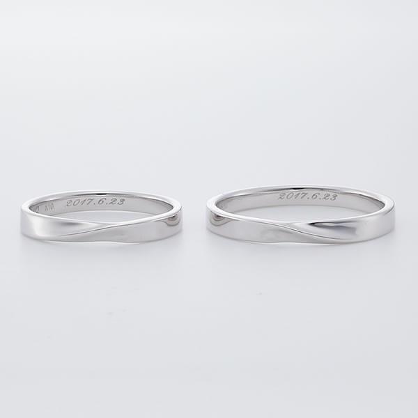 結婚指輪 マリッジリング ペアリング ペア 安い 40代 刻印 ケース ホワイトゴールド ブランド close to me cfr01-k10wh | Fiss | 03