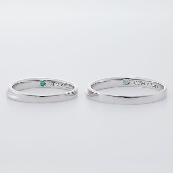 結婚指輪 マリッジリング ペアリング ペア 安い 40代 刻印 ケース ホワイトゴールド ブランド close to me cfr02-k10wh | Fiss | 03